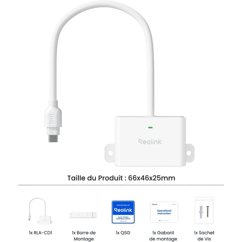 Reolink RLA-CD1 - Station d'Extension pour panneau solaire ou batterie
