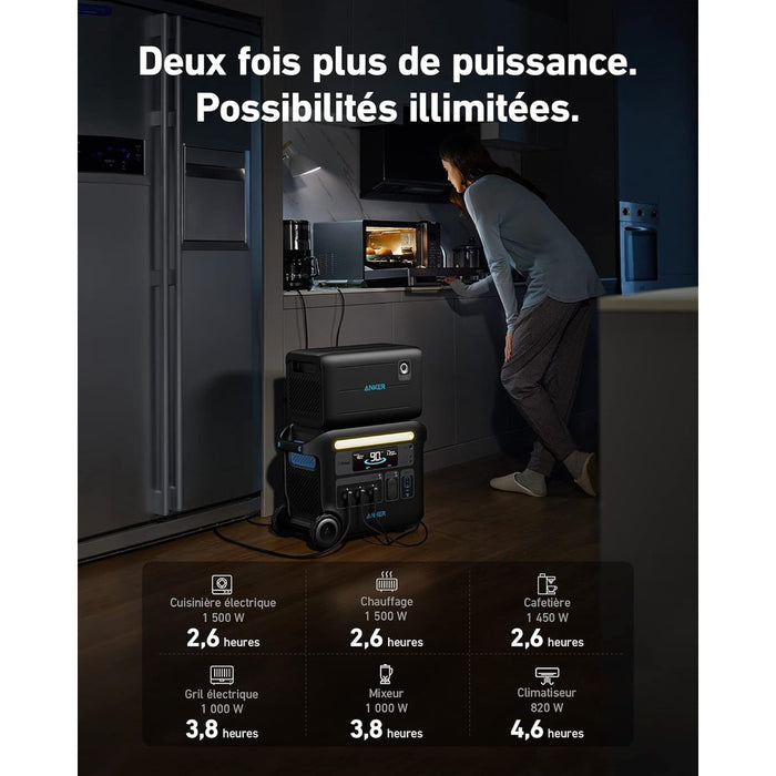 Anker 760 - Batterie d’extension 2560Wh pour générateur solaire Anker F2000