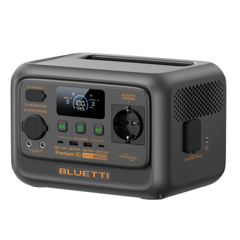 Bluetti Premium 30 V2 – Générateur solaire portable 600 W / 320 Wh