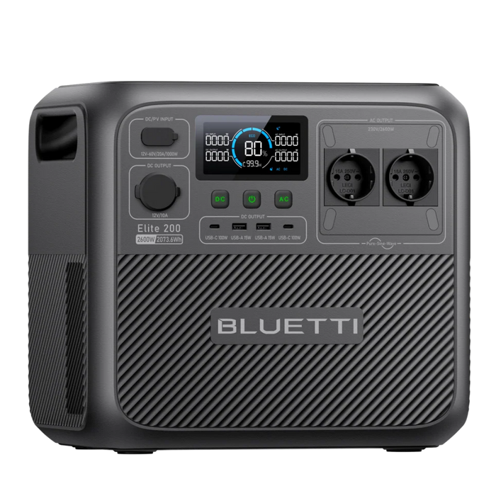 Bluetti Elite 200 V2 - Générateur solaire 2600W / 2073Wh