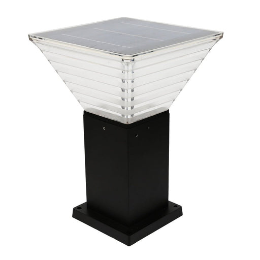 Borne solaire carrée 26cm 500lm Blanc froid 6000K