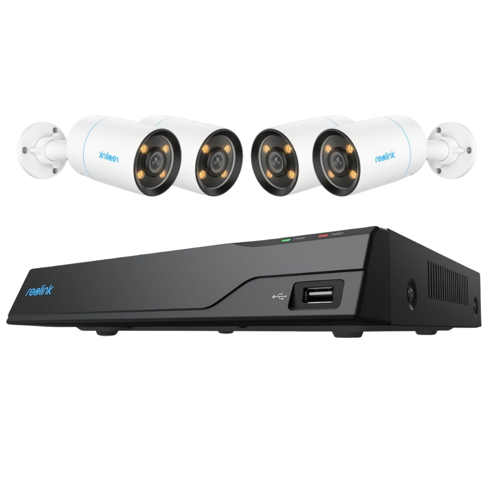 Pack Reolink-4 Caméras CX810 POE 4K 8MP  + Enregistreur NVS4