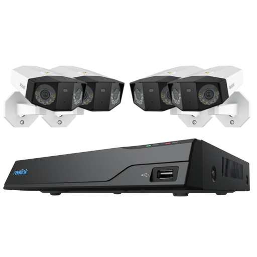 Pack Reolink-4 Caméras Duo 3 POE 16MP + Enregistreur NVS4
