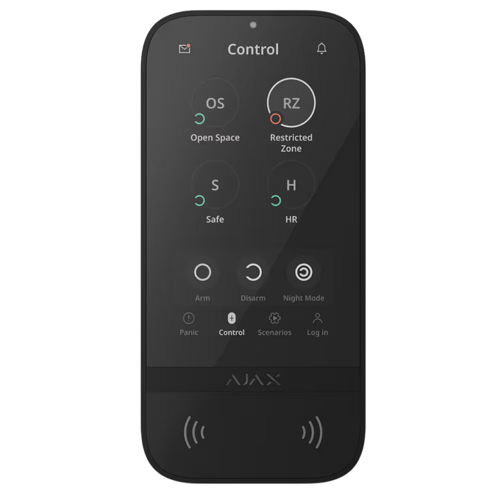AJAX-KeyPad TouchScreen Jeweller (Blanc & Noir)