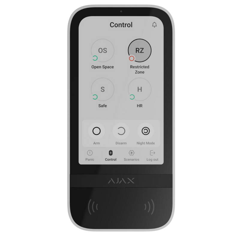 AJAX-KeyPad TouchScreen Jeweller (Blanc & Noir)