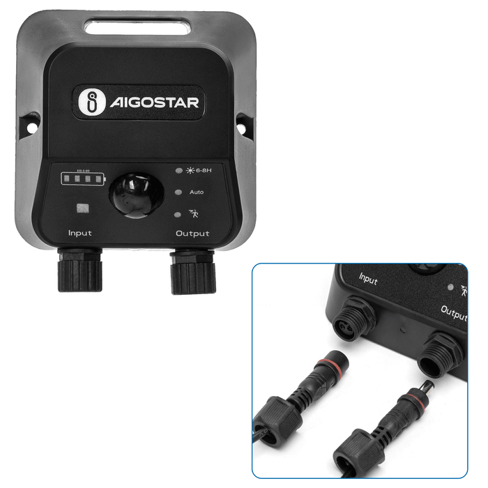 Aigostar - Kit 2 Hublots solaires 140W - PIR - Blanc Froid