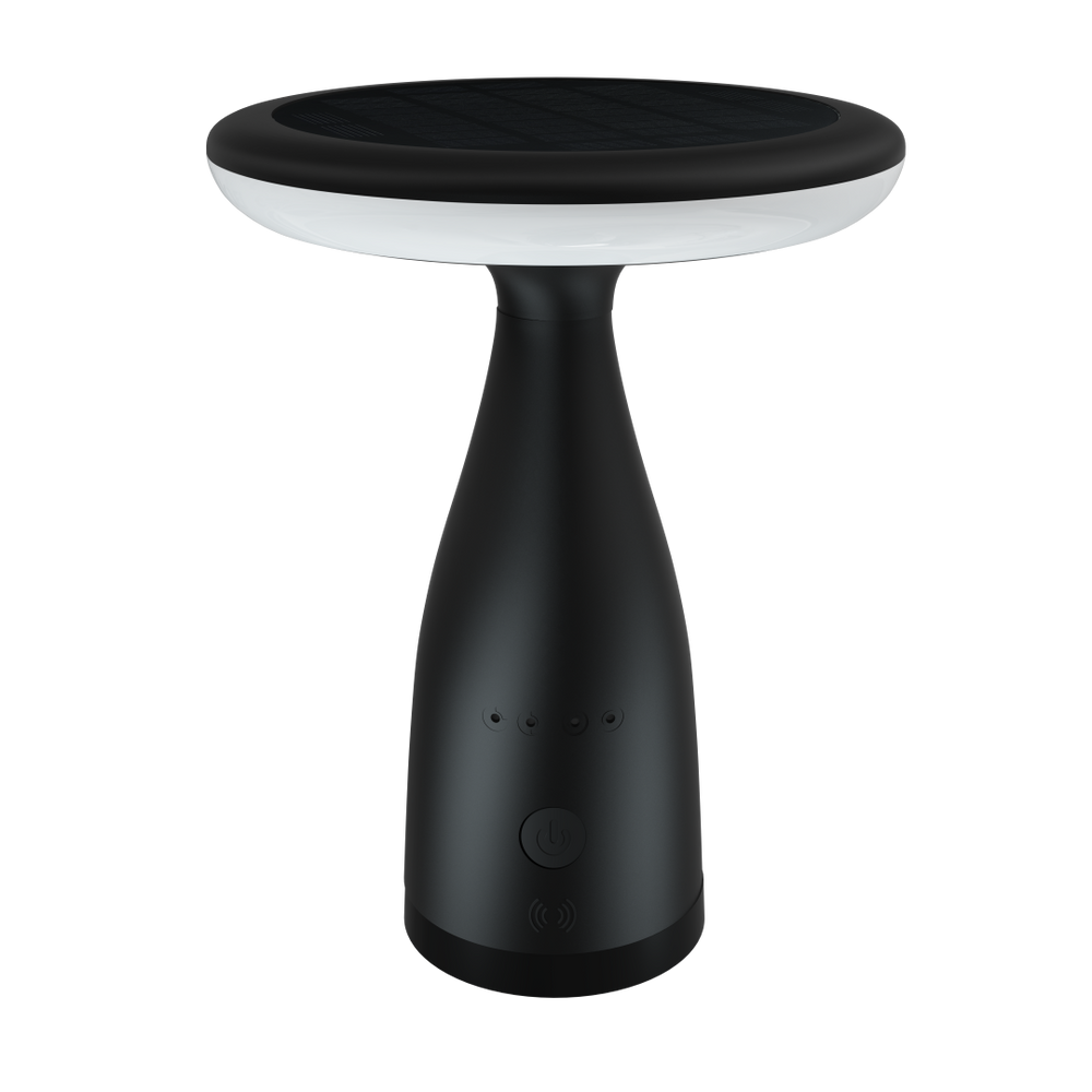 Lampe de table solaire noir