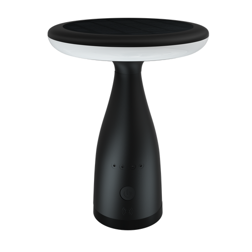 Lampe de table solaire noir