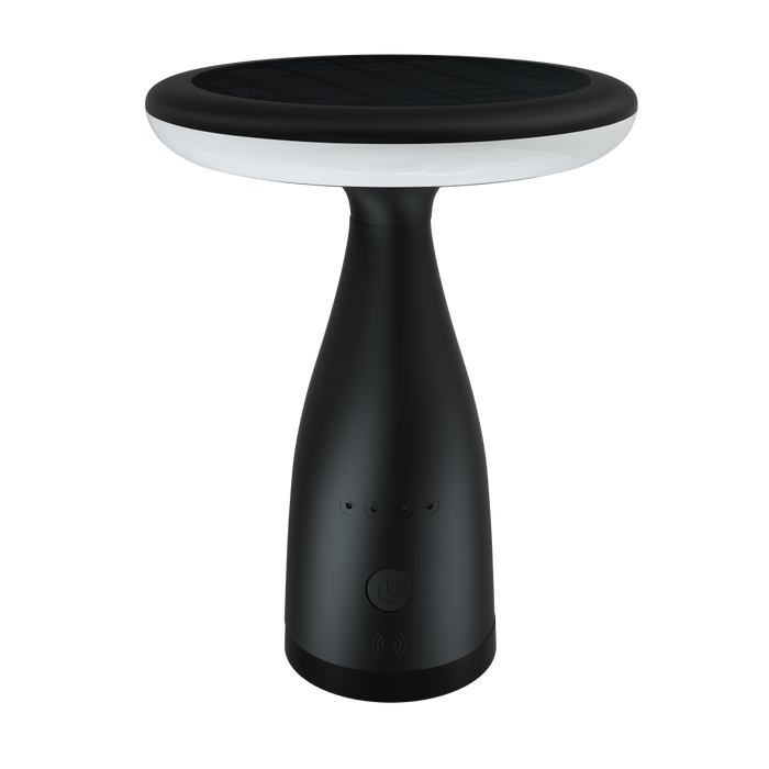 Lampe de table solaire noir