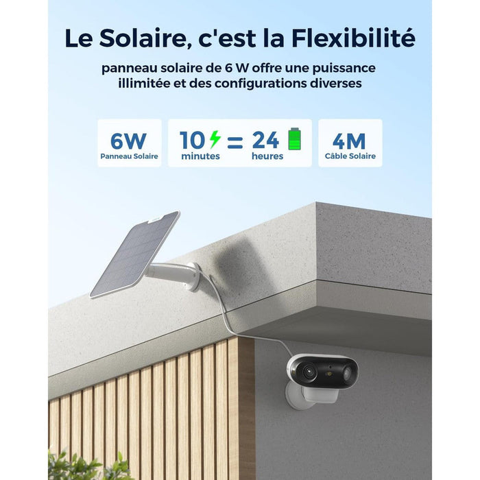 Reolink Argus 4 Pro - Caméra solaire 180° avec vision nocturne invisible