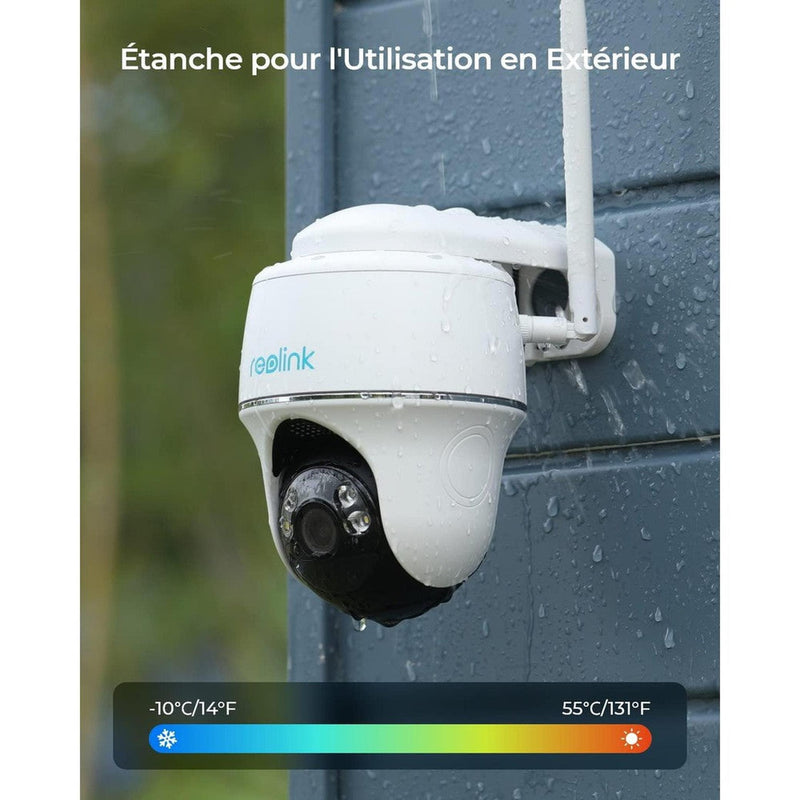 Reolink Argus PT Ultra - Caméra solaire Wifi 4K 8MP 360° - Vision Nocturne Couleur