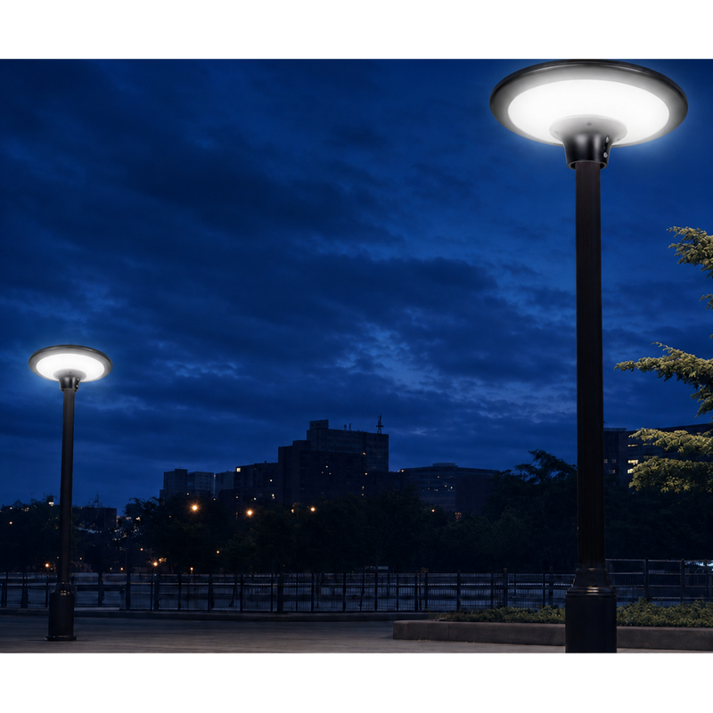 Lampadaire solaire 2300lm 360° / Blanc Froid 6000K