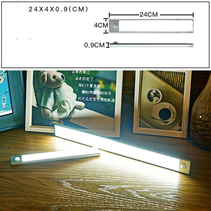 Bar LED 23cm/40cm/60cm, détecteur de mouvement, connexion par USB, blanc froid 6000K