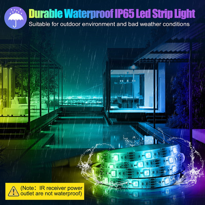 Kit ruban LED extérieur, RVB multicolore, 30leds/m, transfo inclus
