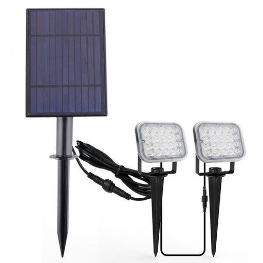 Lot de 2 Spots LED solaires 400lm pour jardin, étanche IP65