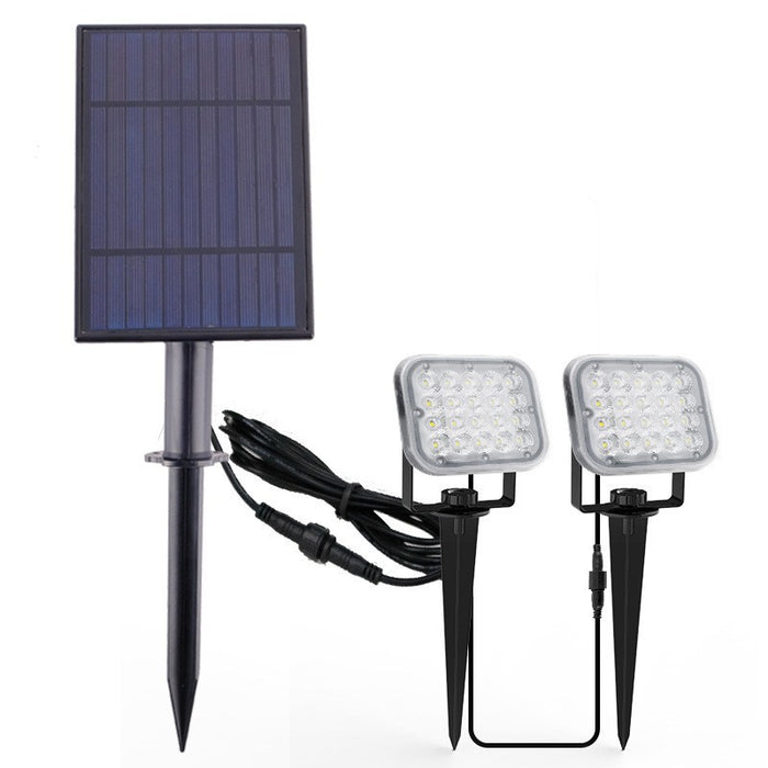 Lot de 2 Spots LED solaires 400lm pour jardin, étanche IP65