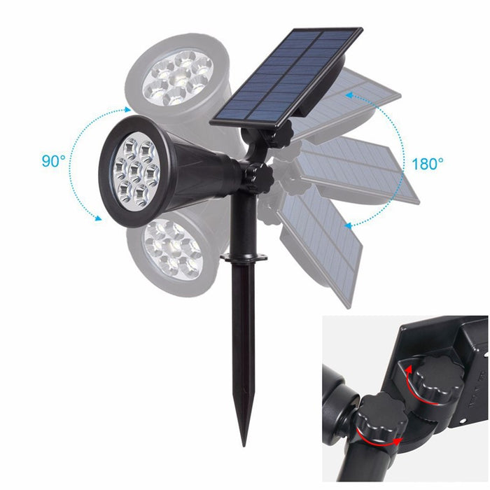 Spot LED solaire RVB multicolore pour jardin, étanche IP65