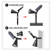 Spot LED solaire RVB multicolore pour jardin, étanche IP65