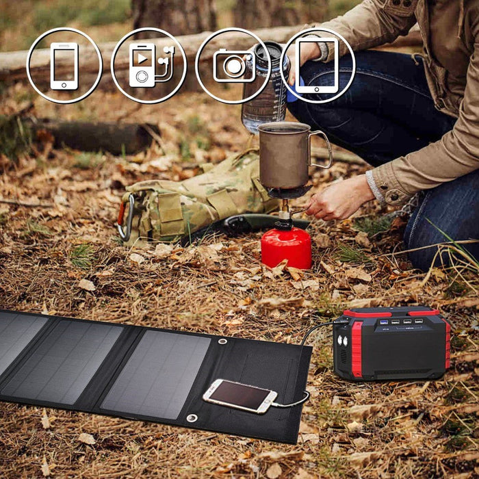 Chargeur solaire pliable 60W, pour téléphones, tablettes et ordinateurs